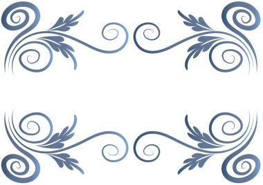 Çiçek süslemesinin vektör çizimi