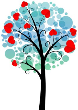 Kırmızı kalbin vektör çizimi