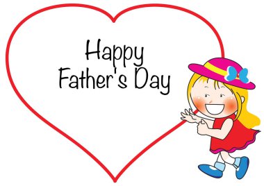 Bir kızla babalar günü kartın kutlu olsun.