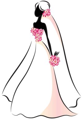 Gelinlik giymiş gelin