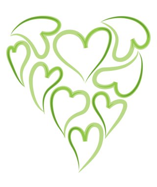 kalp şeklinde aşk sembolü