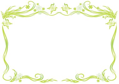 Çiçek çerçevesinin vektör illüstrasyonuName