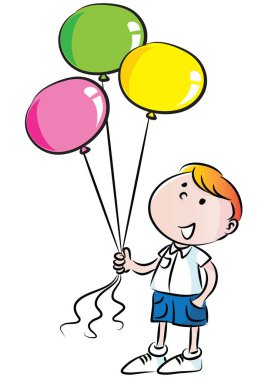 Balon tutan bir kızın resmi