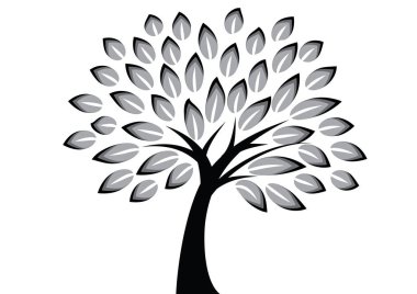 Ağaç simgesi. vektör illüstrasyonu