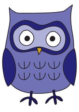 Beyaz arkaplanda baykuş