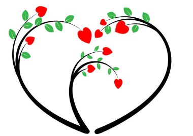 Bir kalbin vektör illüstrasyonu