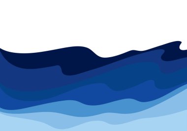 Mavi dalgaların vektör çizimi