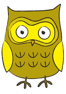 Şirin sarı kuş, büyük yüzlü.