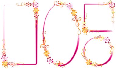 Çiçek arkaplanının vektör çizimi