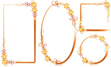 Çiçek çerçevesinin vektör illüstrasyonuName