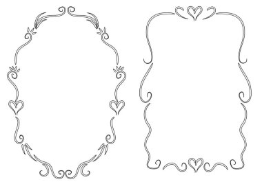 Vintage çerçevelerin vektör kümesi