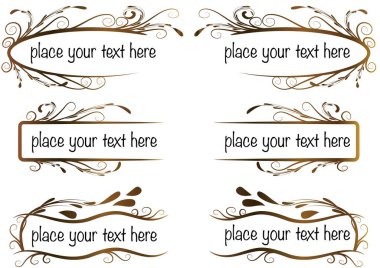 vektör kaligrafik tasarım ögeleri kümesi.