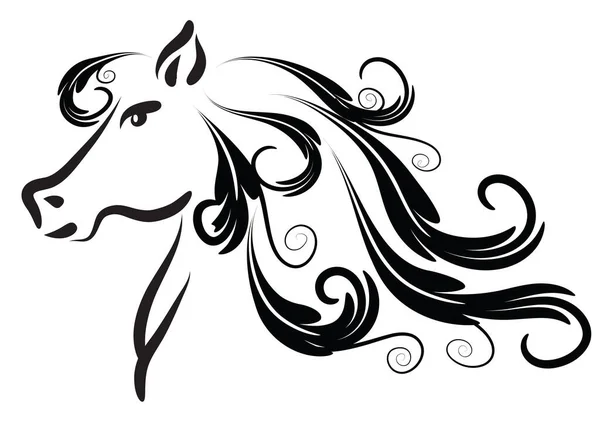 Horse Head Silhouette Vector — Stock Vector