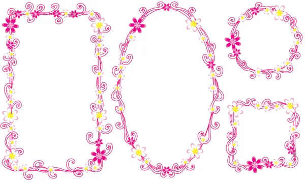 Beyaz arkaplanda izole edilmiş boş alanı olan güzel dekoratif çerçeveler, vektör illüstrasyonu 