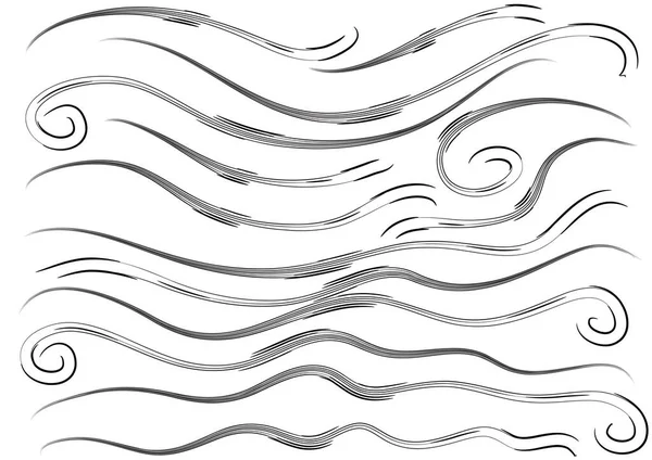 vektör soyut dalgalar kümesi