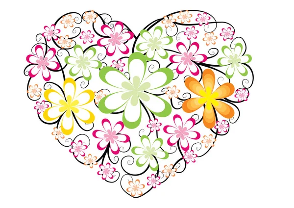 花の背景のベクトル図 — ストックベクタ