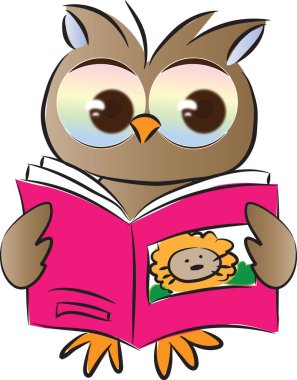 Baykuş yassı ikon vektör çizimi 