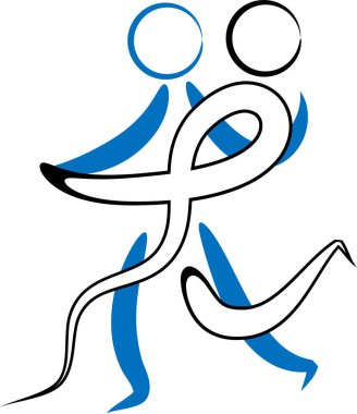 Bir kadın ve erkeğin vektör çizimi