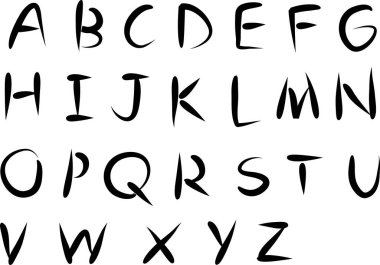 beyaz arkaplan, vektör, illüstrasyon üzerinde izole edilmiş çizgi film dekoratif alfabesi