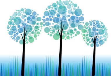 güzel dizayn uzun ağaçlar