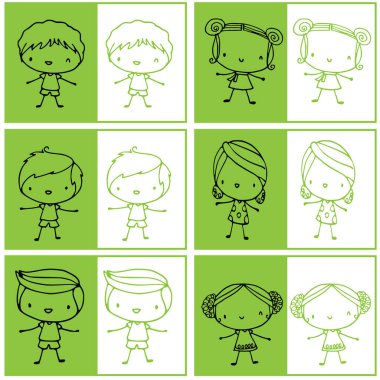 bir grup çocuk çizimi