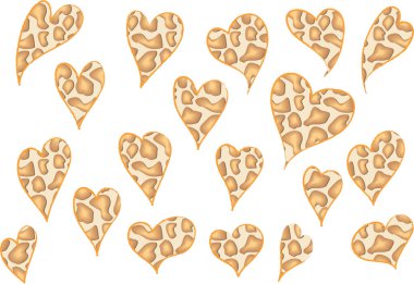 Güzel dekoratif kalp koleksiyonu, aşk konsepti 