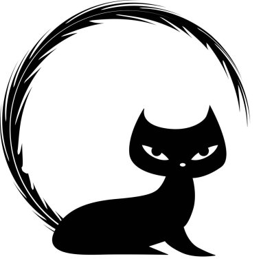 beyaz arka planda izole edilmiş küçük sevimli kedi çizgi filmi, romantik konsept 