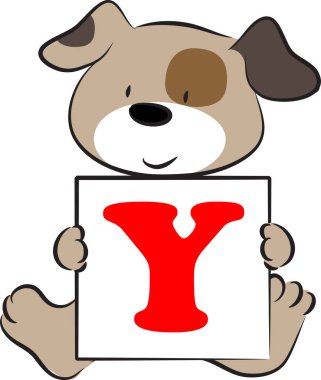 Y harfini hayvanla çizen renk vektörü