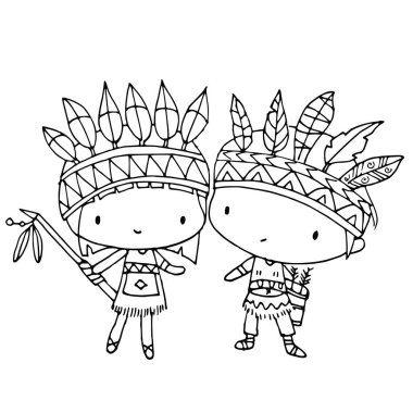 Hint kostümlü çizgi film beyaz arka planda izole, okula geri dönüş konsepti 