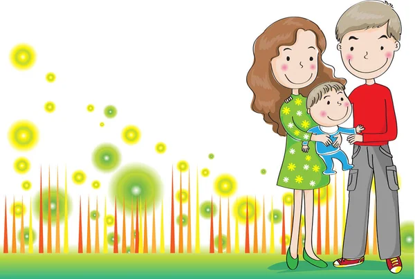Kids Cartoon Web Vector Illustration Background — Stock Vector