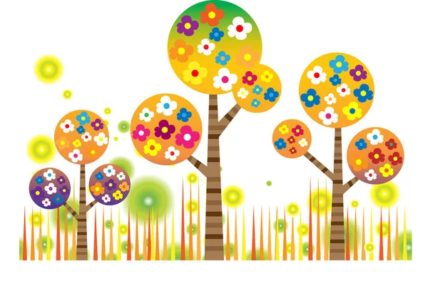 uzun ağaçlar çiziyor