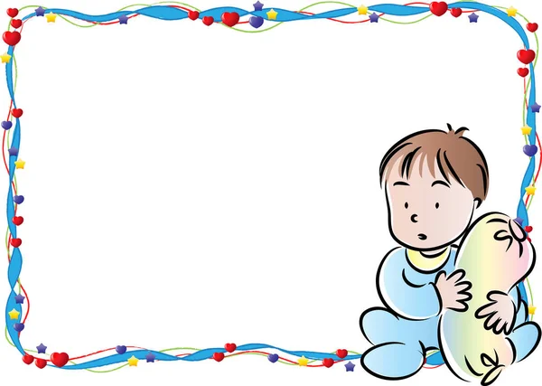 Bambini Cartone Animato Web Vettore Illustrazione Sfondo — Vettoriale Stock