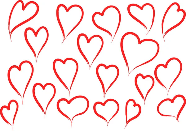 Güzel dekoratif kalp koleksiyonu, aşk konsepti 