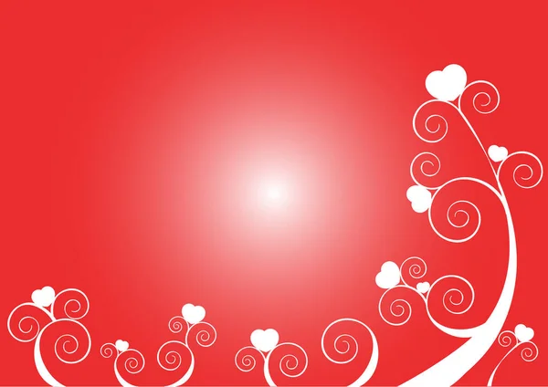 Ramas Árbol Con Corazones Aislados Sobre Fondo Blanco Concepto Amor — Vector de stock