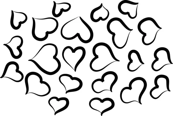 Güzel Kalpler Seti Vektör Çizimi — Stok Vektör