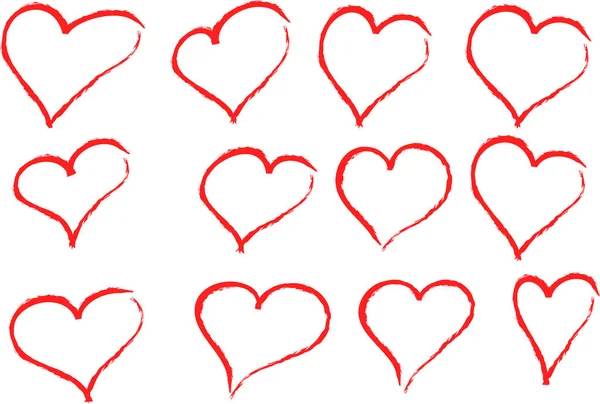 Güzel dekoratif kalp koleksiyonu, aşk konsepti 