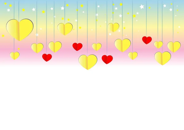 Liebe Hintergrund Mit Herzen Vektor Illustration — Stockvektor