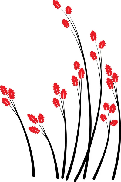 Beyaz Arkaplan Vektör Illüstrasyon Üzerinde Izole Edilmiş Yaprakları Olan Renkli — Stok Vektör