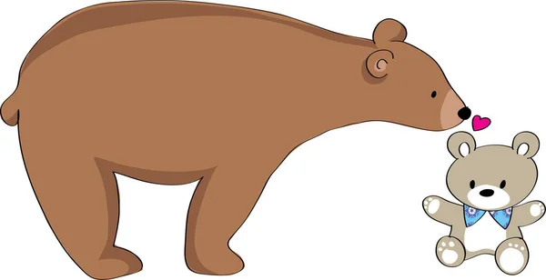 Niedźwiedź Wektor Ilustracja Tło — Wektor stockowy