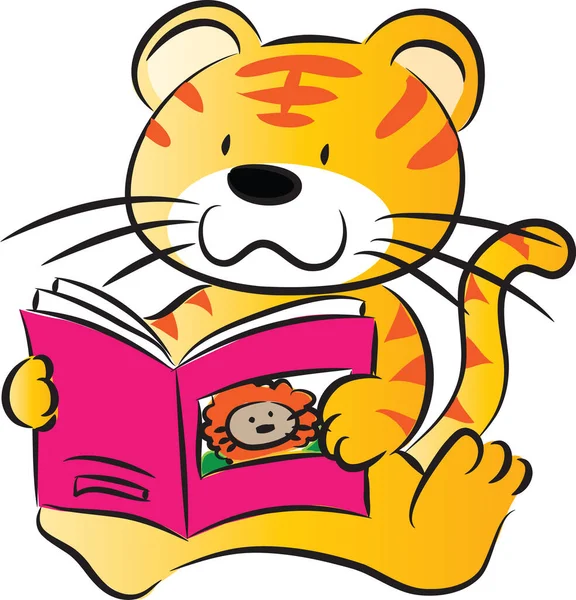 vektör çizgi film kaplan yüzü 