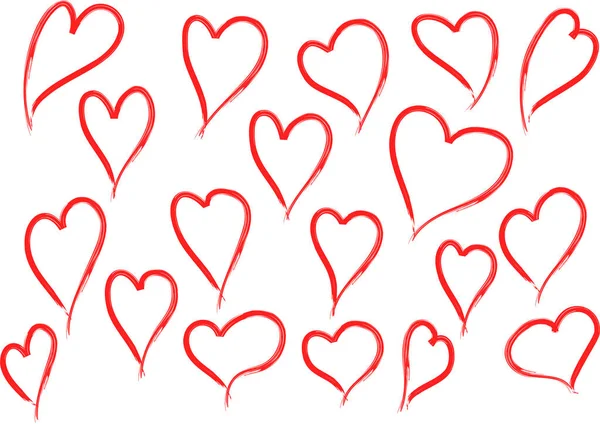 Güzel dekoratif kalp koleksiyonu, aşk konsepti 