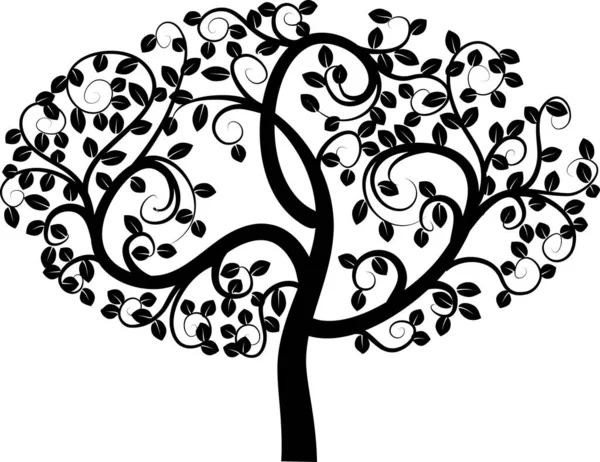 Belo Desenho Árvores Altas Desenho — Vetor de Stock