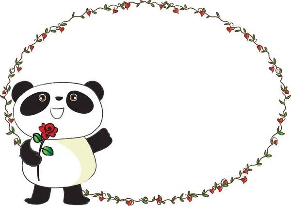 Panda Web Vector Ilustración Fondo — Archivo Imágenes Vectoriales