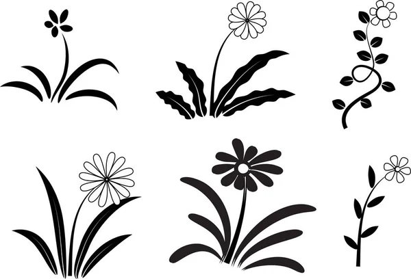 Ensemble Vectoriel Fleurs — Image vectorielle