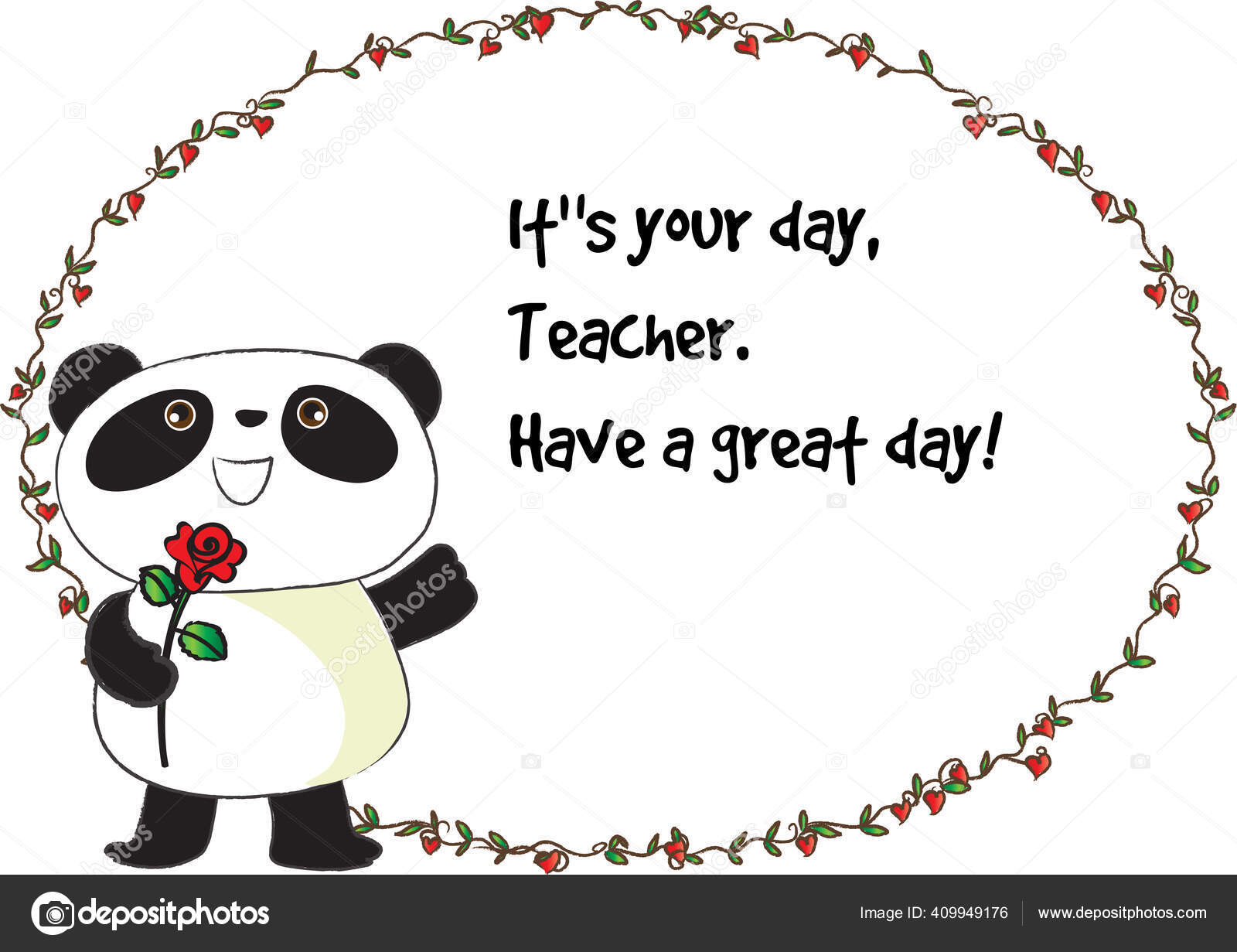 Kartun Panda Lucu Dengan Dekorasi Natal Stok Vektor Wenpei 409949176