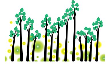 güzel dizayn uzun ağaçlar