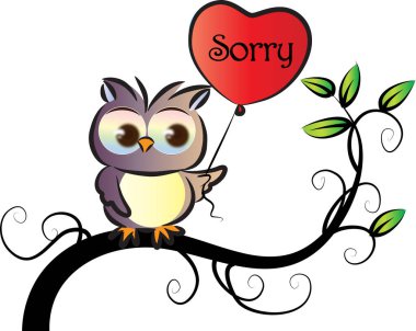 Baykuş yassı ikon vektör çizimi 