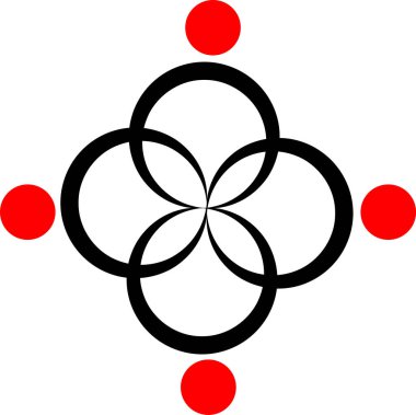 beyaz arkaplanda izole edilmiş logo çizimi