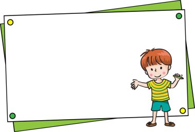 çocuklar çizgi film web vektör resimleme arka planı