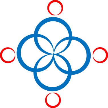 beyaz arkaplanda izole edilmiş logo çizimi